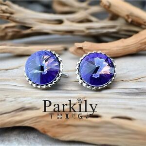Purple Crystal Earrings